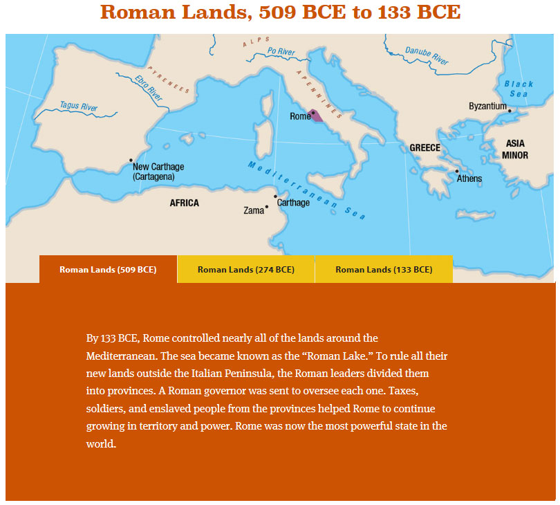 Roman Lands Map